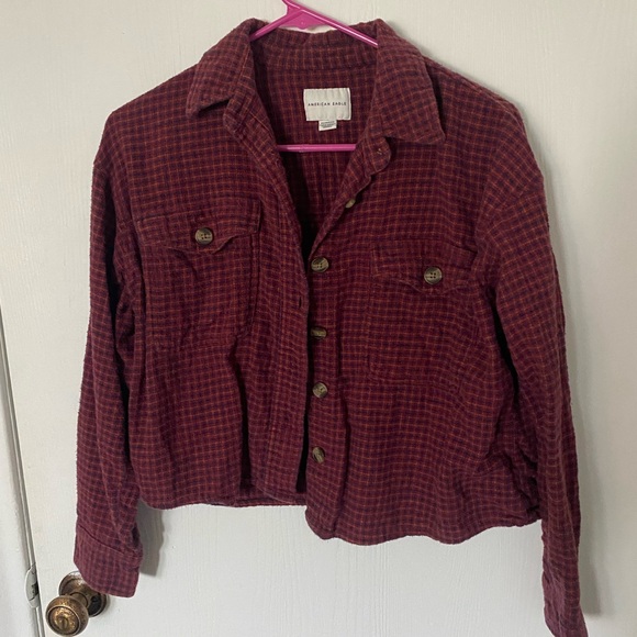 ✨ AE Cropped Flannel - Size Extra Small ✨ - Picture 3 of 6